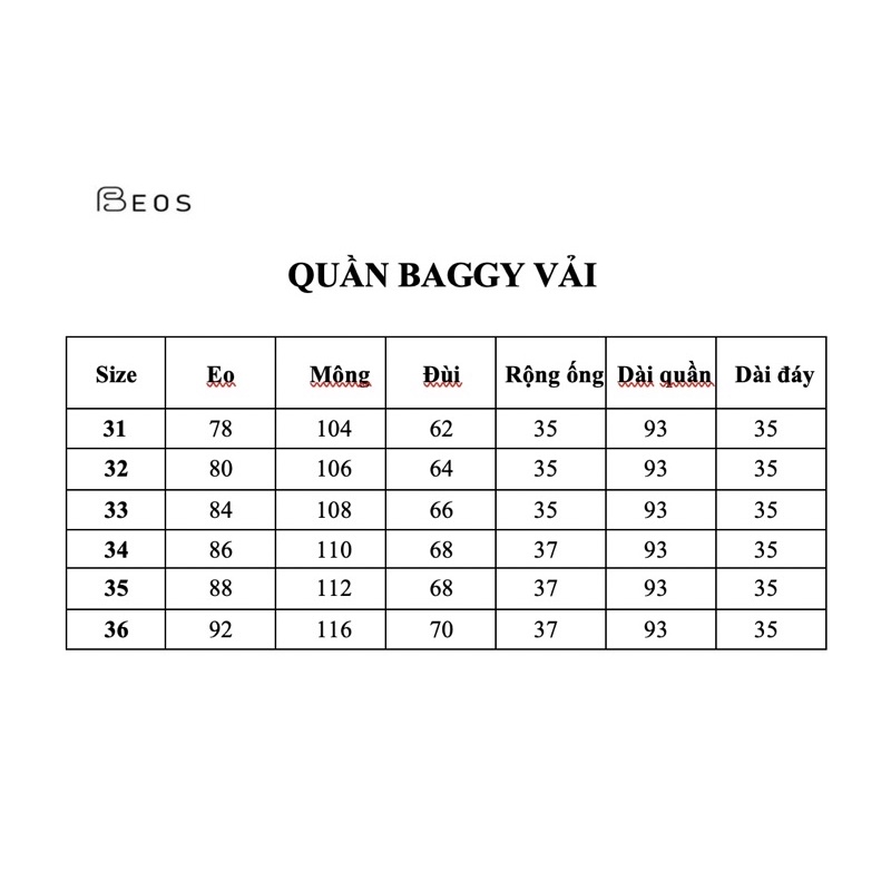 Quần baggy vải bigsize