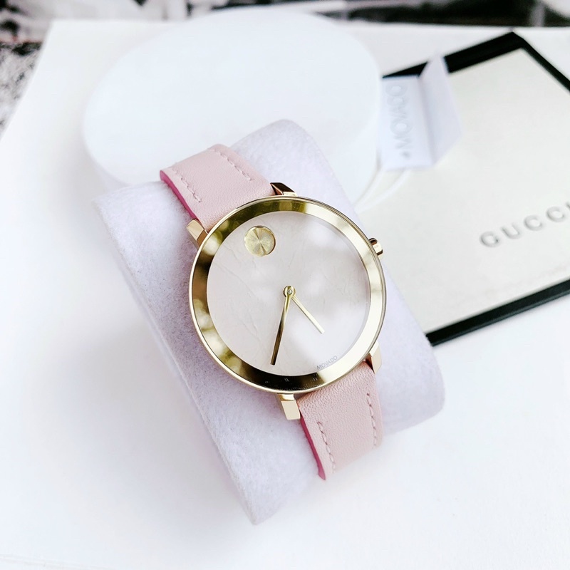 Đồng Hồ Nữ Dây Da Mặt 34mm Chống Nước 30mm