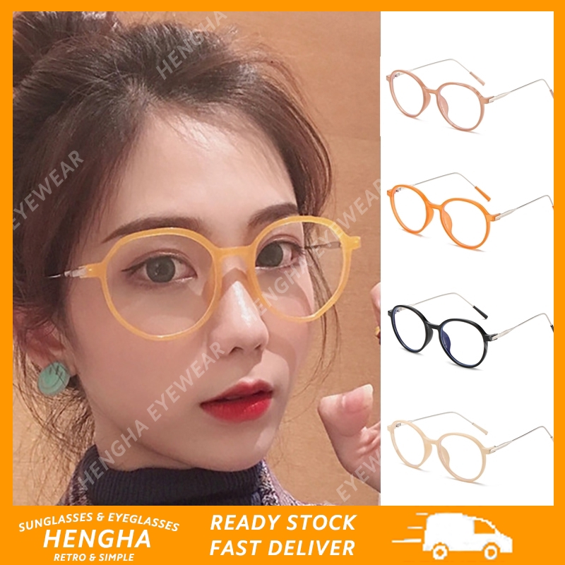 Kính Mát Gọng Tròn Chống Tia Bức Xạ Phong Cách Hàn Quốc Cho Nữ