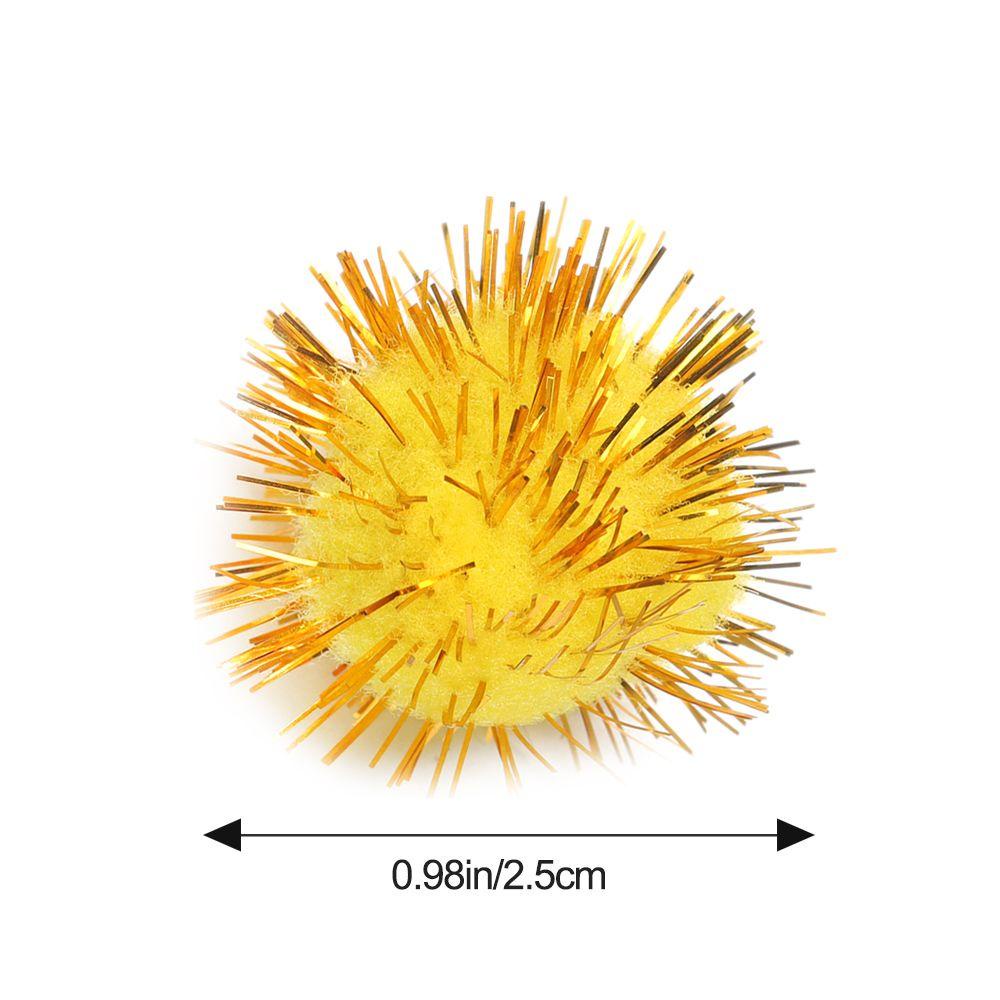 LAYOR1 Bộ 100 Quả Cầu Lông Xù Lấp Lánh Đồ Chơi Cho Mèo