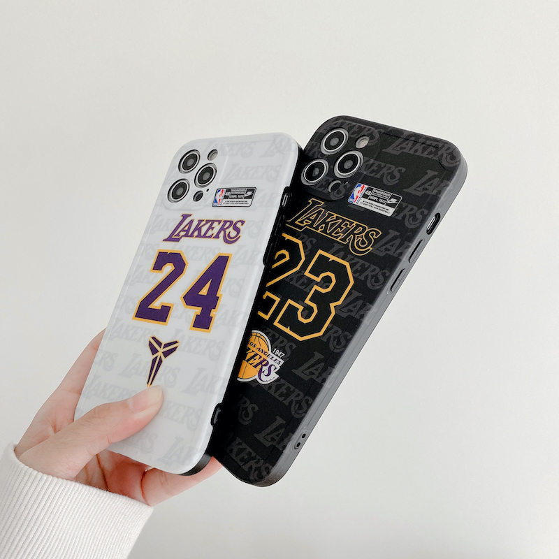 Ốp Điện Thoại Mềm Hình NBA Lakers 23 24 Cho iPhone 15 14 13 12 11 Pro Max X XS XR 7 8 Plus