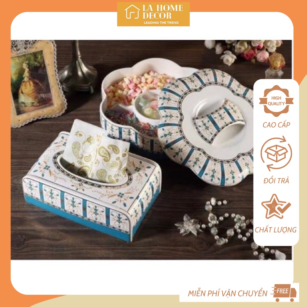 Khay đựng bánh kẹo Tết sang trọng, cao cấp, khay bánh kẹo KH005 La Home Decor