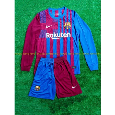 Bộ áo bóng đá Barca dài tay ( barcelona ) Super hàng thailand 2021-2022 Giống thi đấu