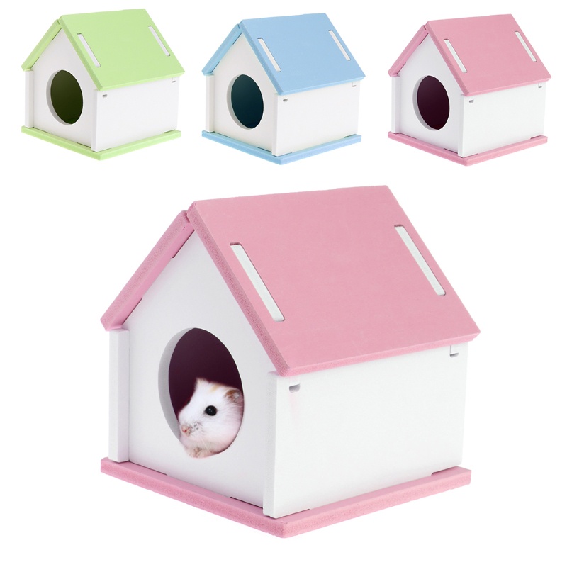 Tổ ngủ bằng gỗ cho thú cưng nhỏ chuột hamster/sóc