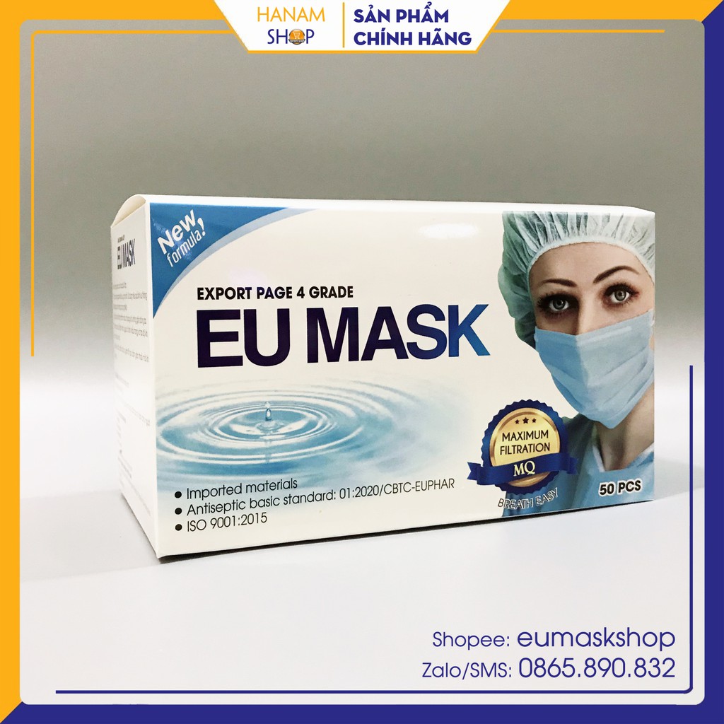 Khẩu trang y tế kháng khuẩn chính hãng EU Mask