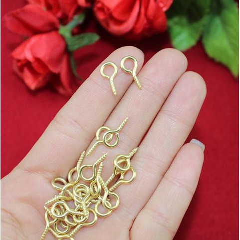 Set 200 Đinh Vít Kim Loại 4 * 8mm / 5 * 10mm / 5 * 12mm Chuyên Dụng Làm Trang Sức