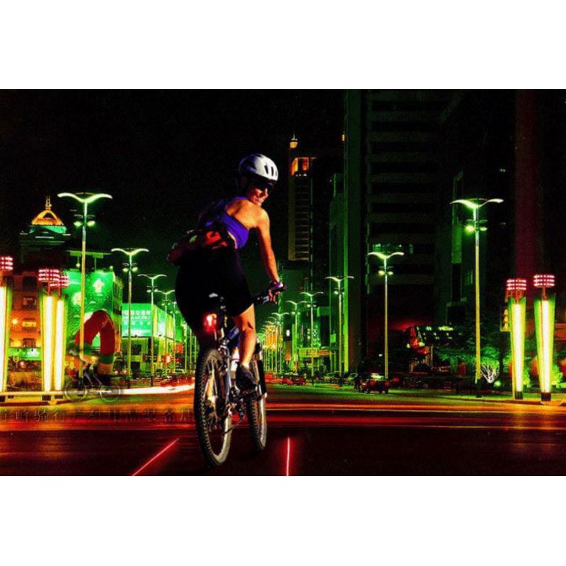 Đèn hậu xe đạp cảnh báo,,,