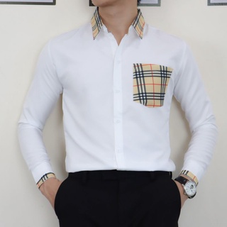 Áo sơ mi nam bbr dài tay phối viền cao cấp - mr.pe