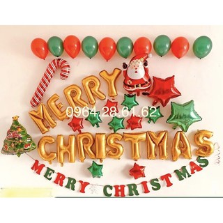 sét bóng merry christmas trang trí noel