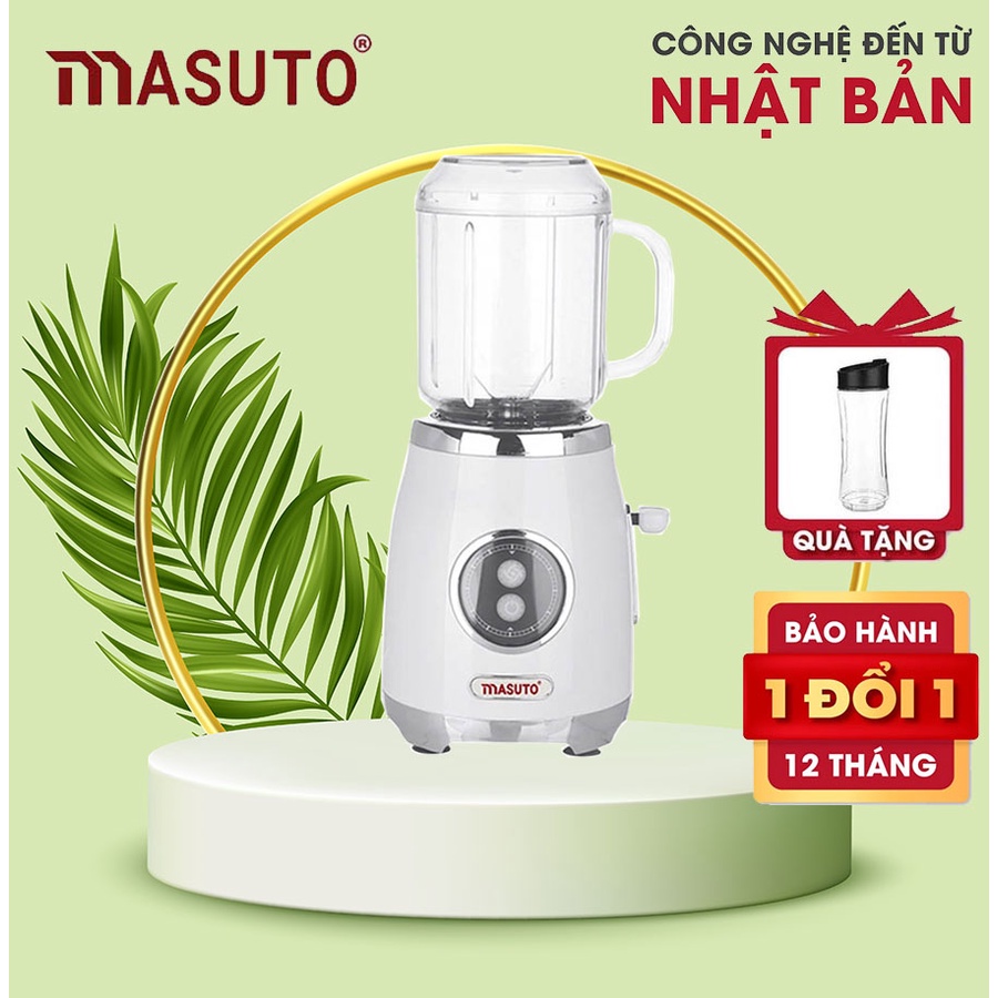 Máy xay sinh tố Chuyên Dụng Masuto Blender Công Nghệ Nhật Bản xay hạt, xay đá siêu nhuyễn mịn 10s MUA 1 TẶNG 1