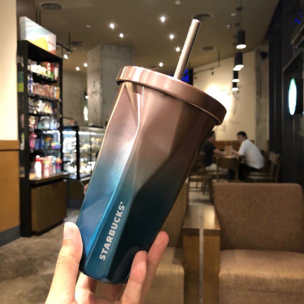 Ly starbucks Rơm rạ 473ml Chai nước Cốc Thép không gỉ 304 đựng nước dung tích lớn 2022 Món quà sinh nhật