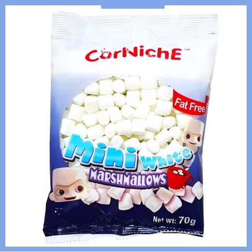 Kẹo Bông Gòn Marshmallow CorNiche Trắng Mini Snow White (Gói 70g)