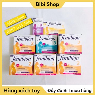 Vitamin bầu FEMIBION số 0,1,2,3 của Đức