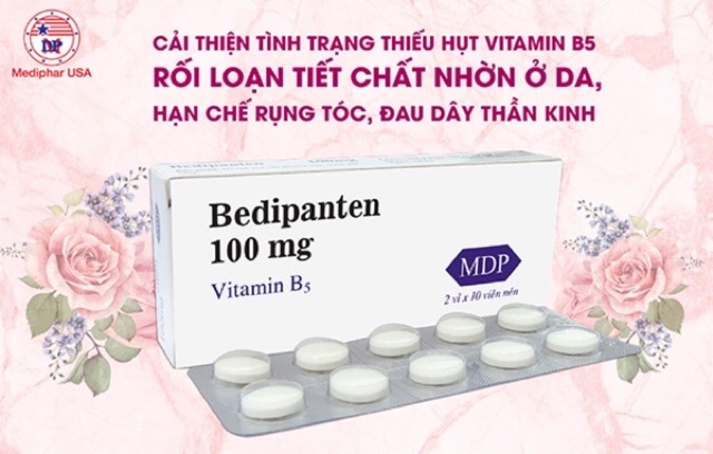 Vitamin B5 Bedipanten 100mg MDP - Hộp 20 viên