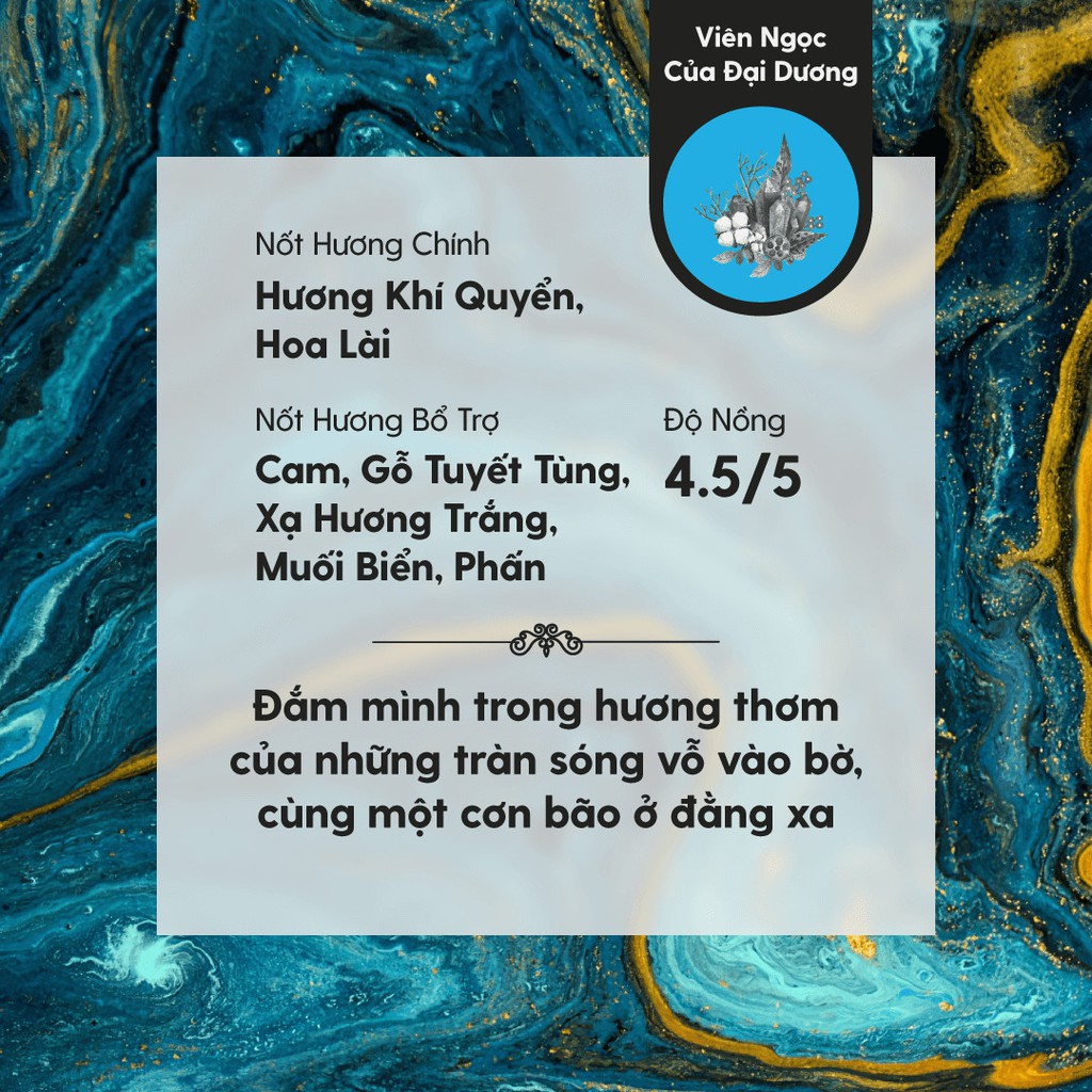 Tinh Dầu Phối Hương Aquamarine (Biển Gió Mát) Làm Nến Thơm, Xông Thơm Phòng HENY GARDEN