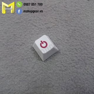 Keycap thick PBT nút power trắng