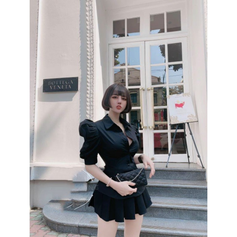 Áo sơ mi tay phồng phôm vừa UTNG-New