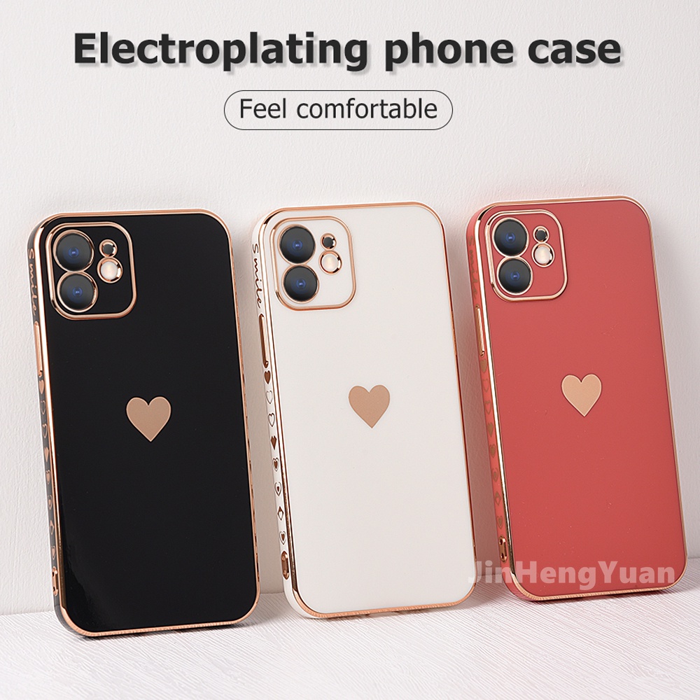 Ốp Điện Thoại Mềm Họa Tiết Trái Tim Cho IPhone 14 13 12 11 Pro Max X XR XS Max 7 8 Plus 12mini 13mini 11pro 7 8 SE2020