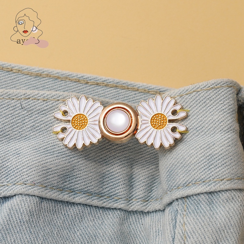 Bộ Nút Bấm Điều Chỉnh Thắt Lưng Bằng Kim Loại Phong Cách Retro