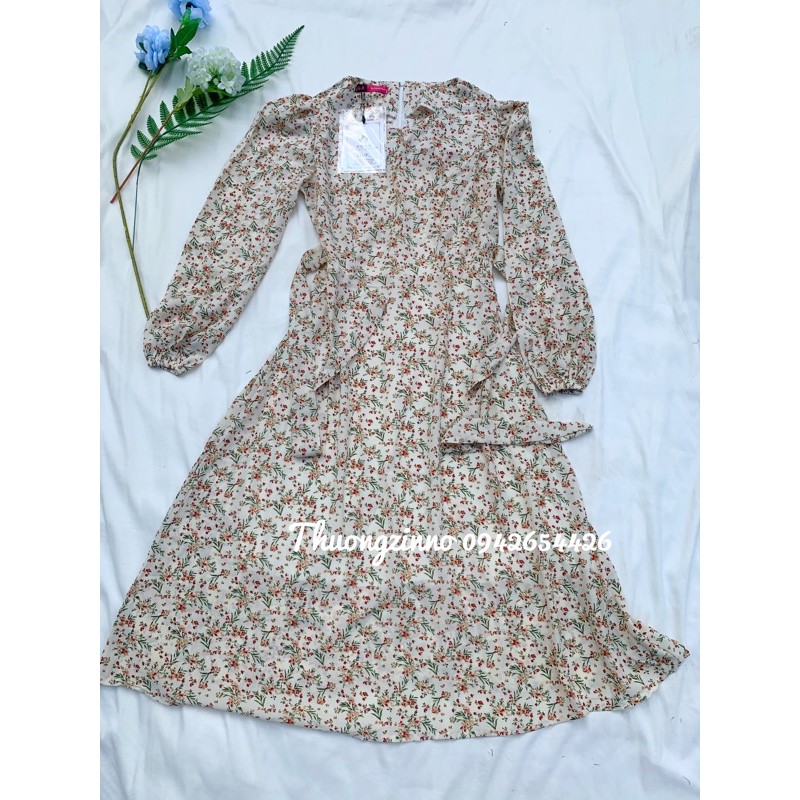 [Ảnh thật/Video Váy hoa cỏ dáng dài Hàn Quốc - Đầm hoa nhí vintage phong cá | BigBuy360 - bigbuy360.vn