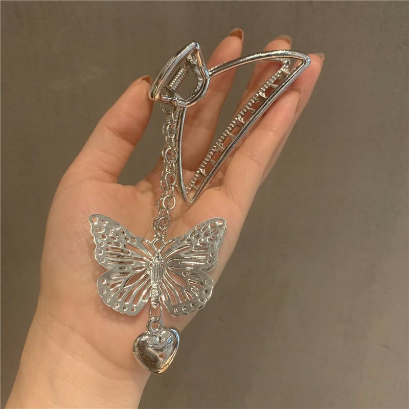 Kẹp tóc càng cua kim loại đính hình bướm 3D Butterfly trend