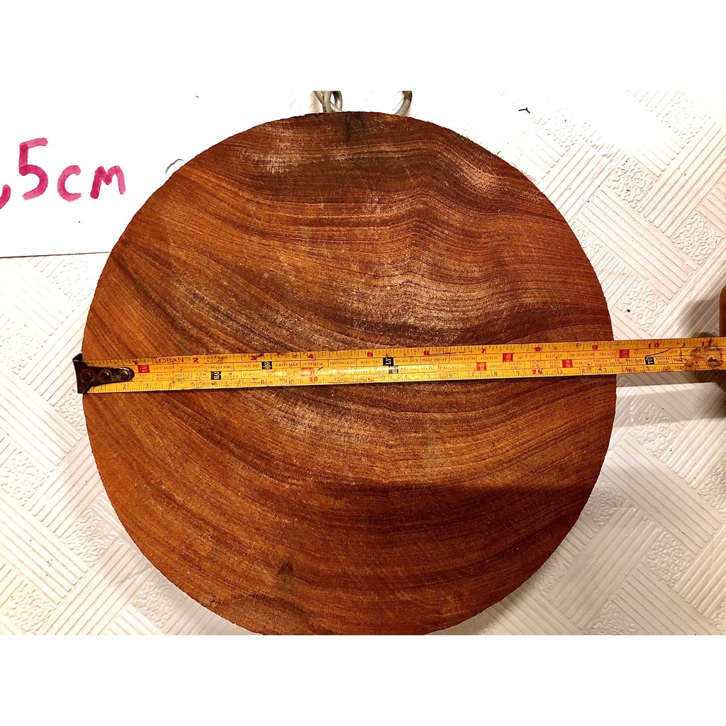Thớt Gỗ Nghiến Dày 6.5cm - Nghiến Đẹp Đông Bắc D33cm
