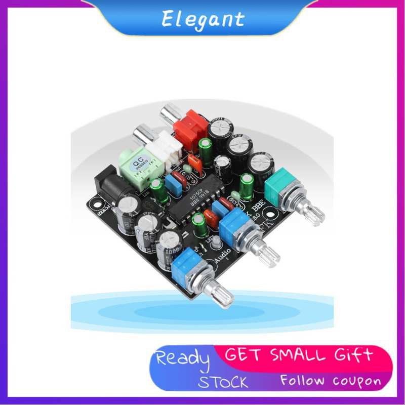 Eleganthome 2 Channel HiFi Sound Preamp Tone Board  Audio Mixer Module for Desktop Speaker