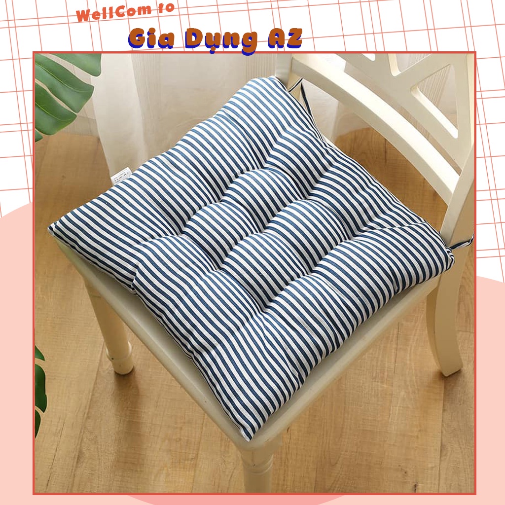 Đệm ngồi bệt vuông tròn tựa lưng đệm lót ghế văn phòng sofa gỗ hình vuông 40x40x7cm họa tiết 3d S068