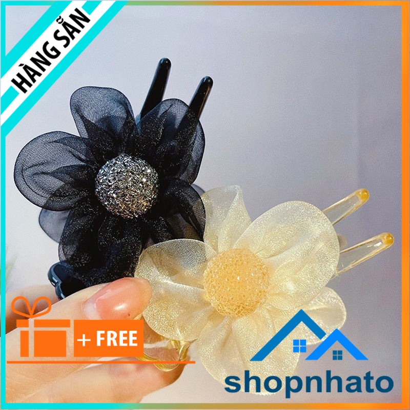 Kẹp tóc họa tiết hoa mặt trời, kẹp tóc càng cua tiểu thư cá tính cho mọi kiểu tóc dễ dàng làm đẹp