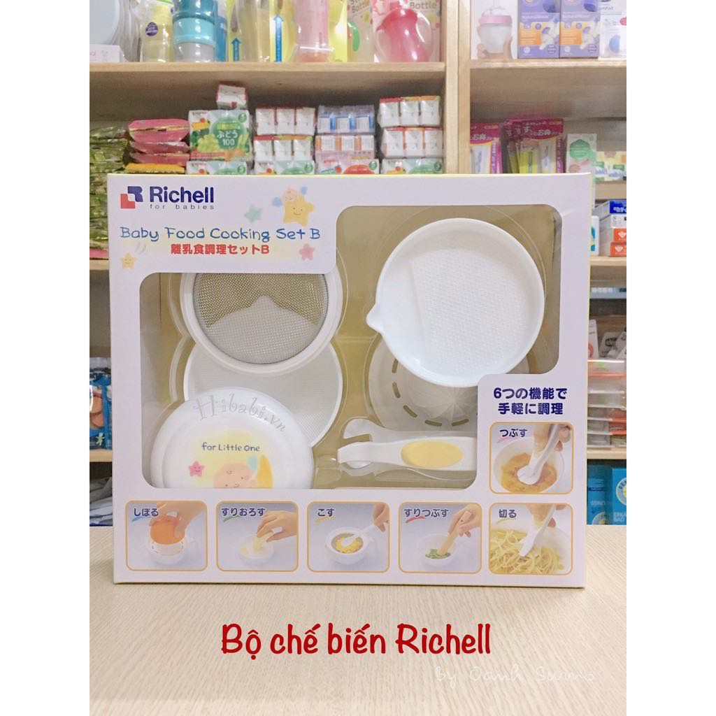 bộ chế biến ăn dặm richell 8 món