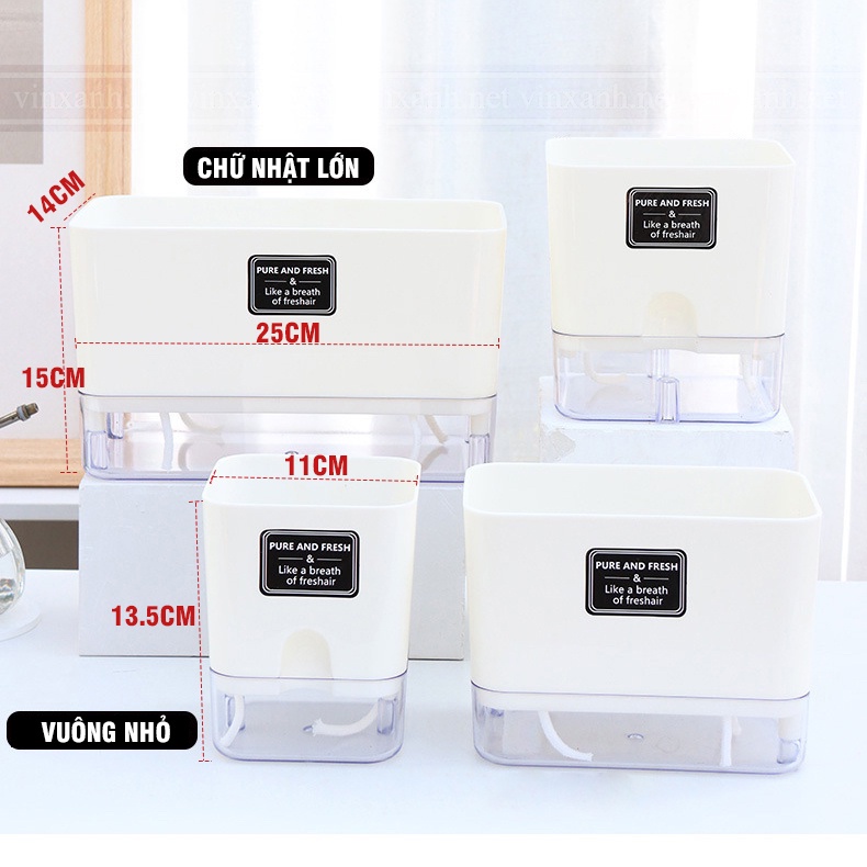 Chậu trồng cây thông minh để bàn 2 lớp nhựa cao cấp/ chậu tự tưới/ tự dưỡng không cần tưới nước 11-23cm