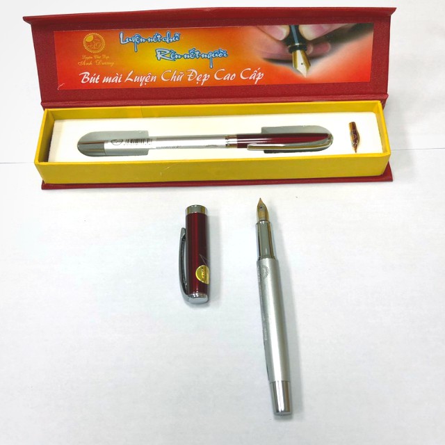 Bút Máy Ngòi Mài Ánh Dương 080 - Ngòi Bút Viết Nét Thanh Nét Đậm, Chuyên Để Luyện Chữ Đẹp
