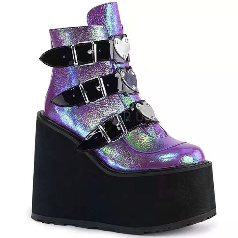 Giày bốt MMIOT da PU đế xuồng thời trang thu đông cho nữ size 35-43