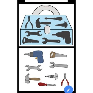 HỌC LIỆU CHO BÉ: Tìm bóng của vật (đồ dùng kĩ thuật) Giấy cứng ép plastic có bóc dán