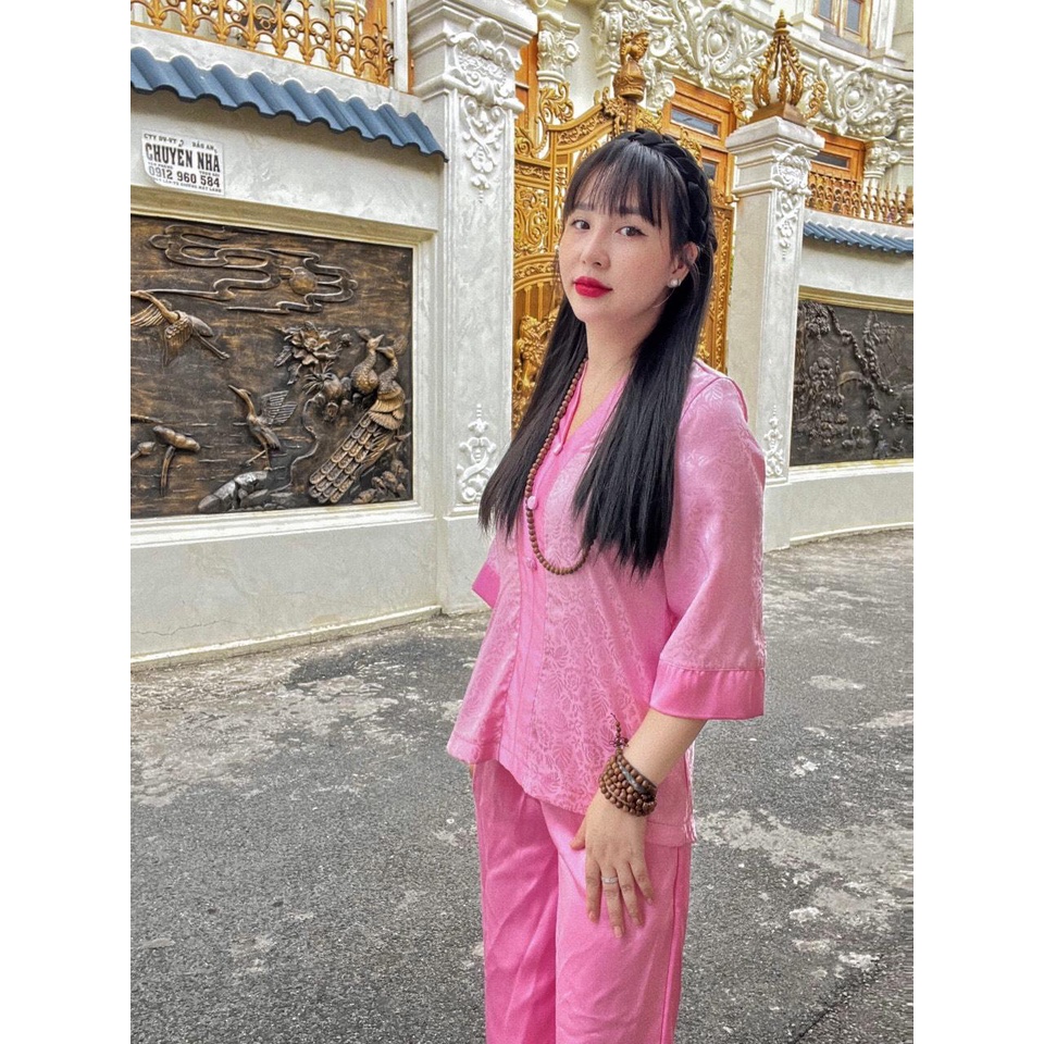 TBL01-BÀ LAI PHỐI GẤM- QUẦN ÁO ĐI CHÙA