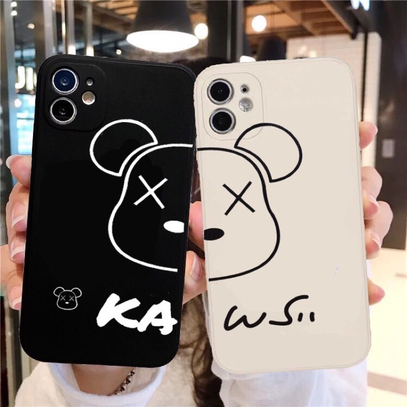 Ốp lưng iphone hình kaws cực chất cạnh vuông 5/5s/6/6plus/6s/6splus/7/7plus/8/8plus/x/xr/xs/11/12/pro/max/plus/promax