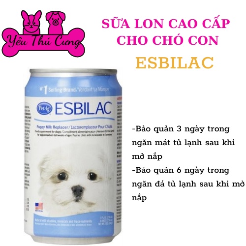 Sữa pha sẵn cho chó con Esbilac Liquid 325 ML.... YÊU THÚ CƯNG ĐĂK NÔNG