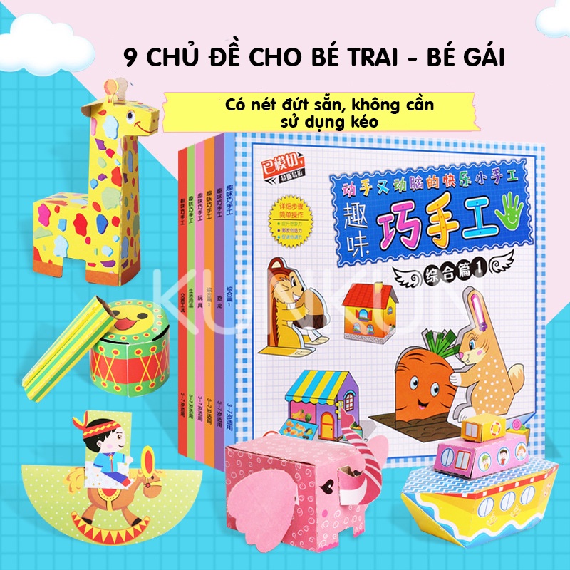 Bộ gấp giấy arigami 3D sắc màu phong cách nhật bản
