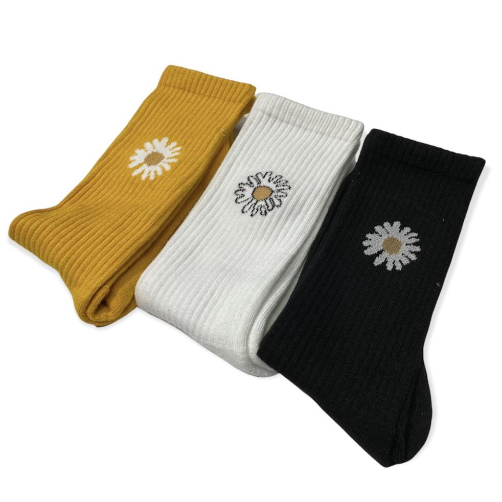 Tất HOA CÚC GD, vớ dệt kim họa tiết hoa cúc, thời trang, nam nữ, hàng cao cấp chuẩn cotton 100%. Nike, Drew, Champion.