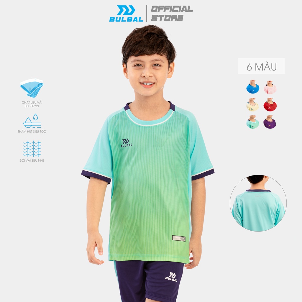 Bộ Quần Áo Bóng Đá Trẻ em Bulbal Sonic 2 Cao Cấp Chất Vải Caro Bul-Fizy 21 thoáng mát, họa tiết sóng âm độc đáo, 6 màu