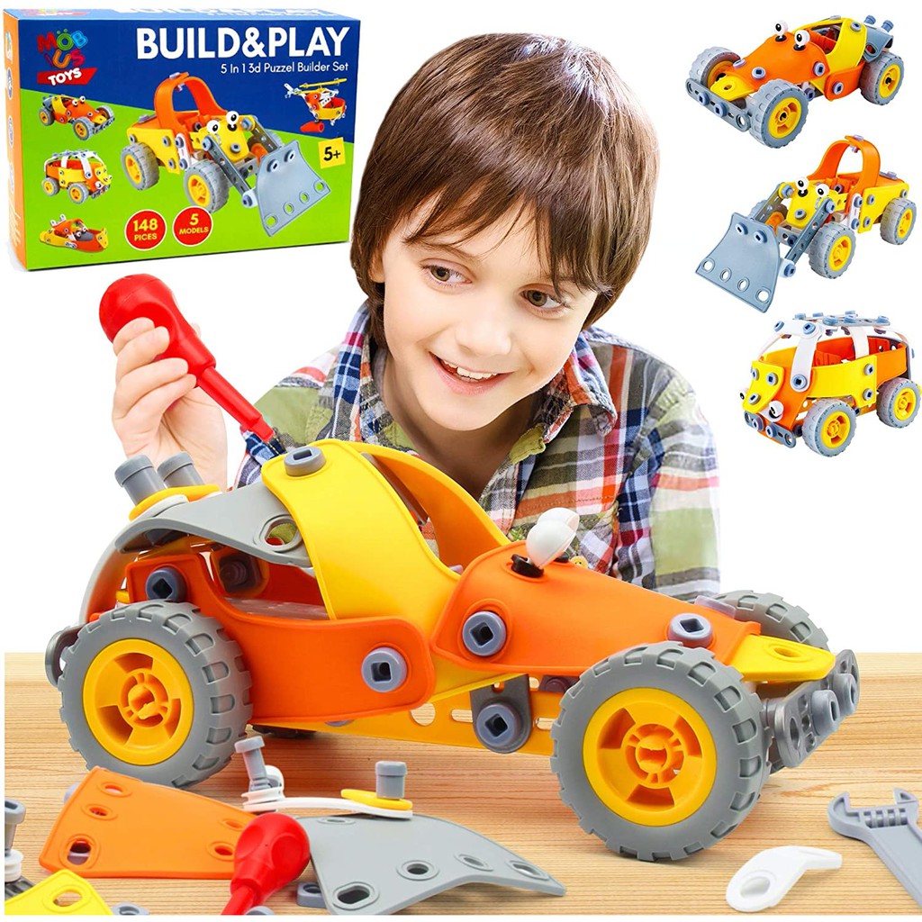 [HCM] BUILD & PLAY 5in1 Building Toys for Kids 148 Pcs STEM Educational Creative Construction Stem L
