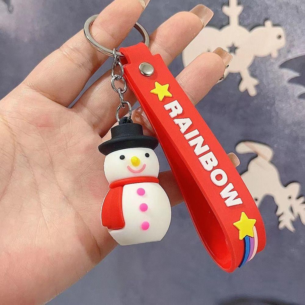 Móc Khóa Hình Búp Bê Ông Già Noel Trang Trí Cây Thông Giáng Sinh