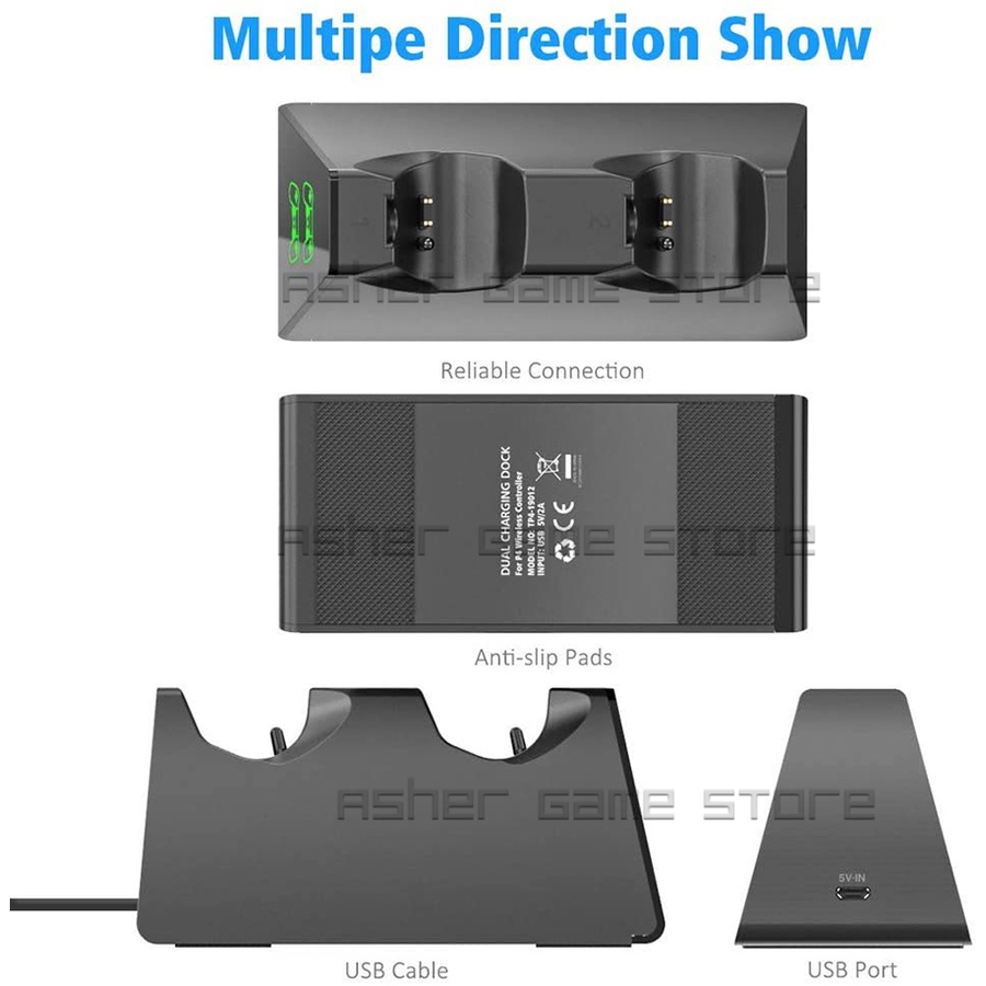 Mới nhất PS4 Pro Slim Bộ điều khiển kép sạc nhanh cơ sở 2H Charger Trạm dừng cho Sony Playstation 4 Dualshock 4 Gamepad