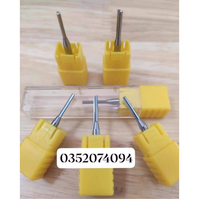 Mũi cắt CNC 2 me thẳng phi 3.175 lưỡi 2 ly dài 8-12 ly, 1 me xoắn 3.175*2*12 nk
