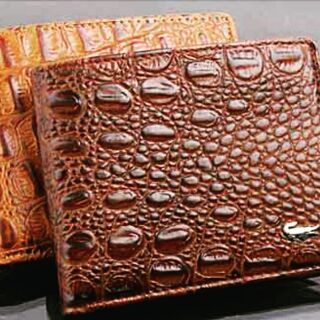 Bóp da cá sấu nhiều ngăn xịn, da thật đốt không cháy