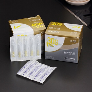 Nanoneedle mesotherapy SUNGSHIM - Hộp 100 cây kim meso 30G 4mm 13mm tiêm prp căng bóng da