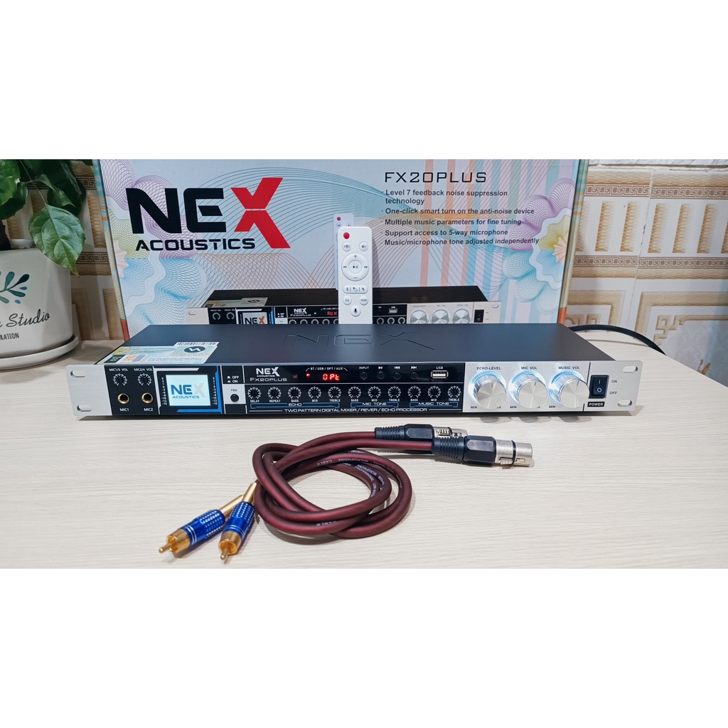 Vang cơ Nex FX20 Plus có điều khiển karaoke vang nhại chống rú rít tốt