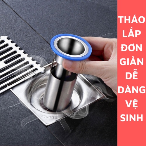 [NGĂN MÙI THOÁT NƯỚC NHANH]Phụ kiện Ngăn mùi nhà tắm - INOX 304 lắp thoát sàn chống mùi hôi ngăn vi khuẩn trào ngược lên