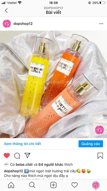 xịt thơm cơ thể BBW 236ml | BigBuy360 - bigbuy360.vn