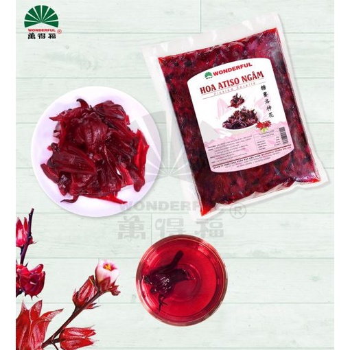 Hoa Atiso Đỏ Ngâm Đường Wonderful Lon 950gr